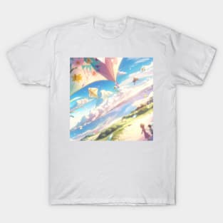 Morning Kite in Pastel Colors T-Shirt